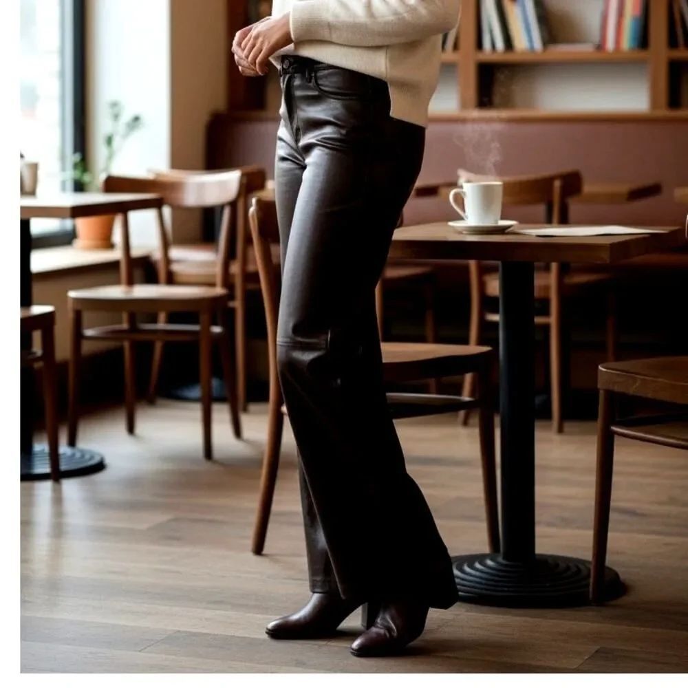 Sanctuary Women's Black Faux Leather Stretchy Pants w/Back Pockets - Size: M